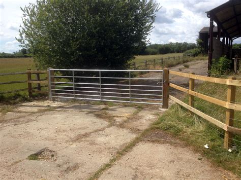 metal farm gate installation